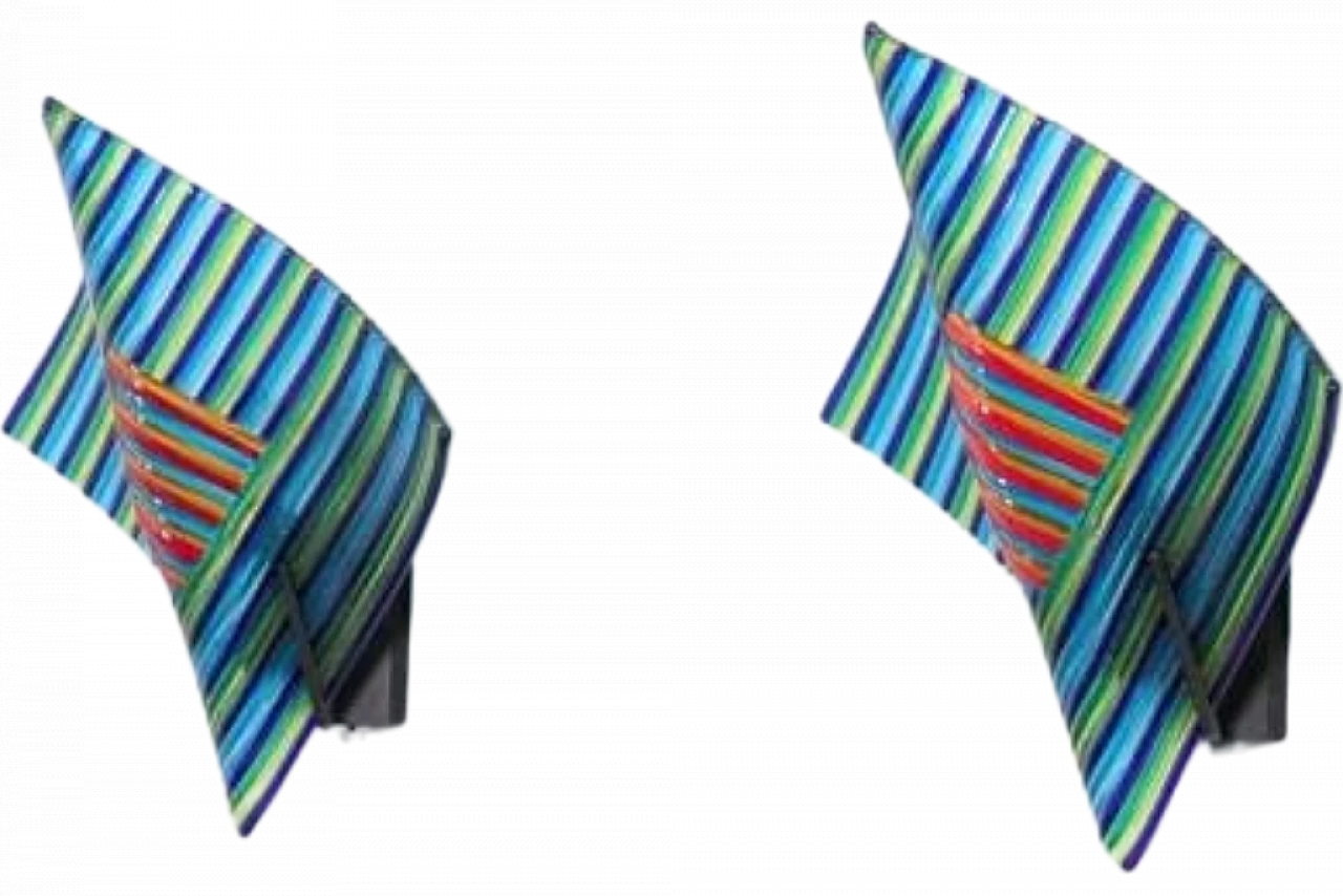 Pair of Murano glass wall sconces by Studio Italia, 1980s 7