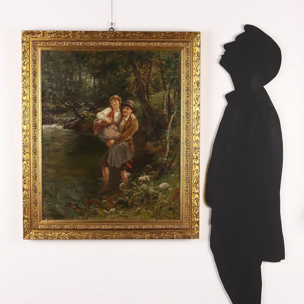 Oesterley, The Crossing of the Brook, oil on canvas, 1901 2