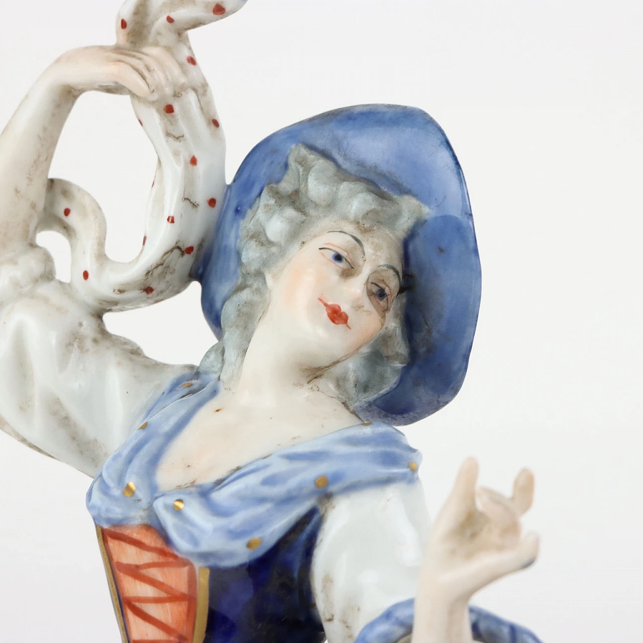 Coppia di statuine in porcellana Capodimonte, fine '800 4