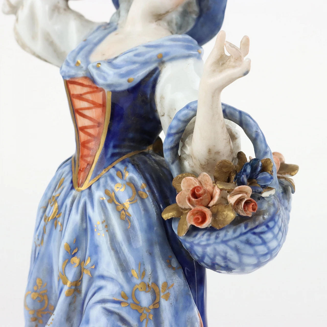 Coppia di statuine in porcellana Capodimonte, fine '800 5