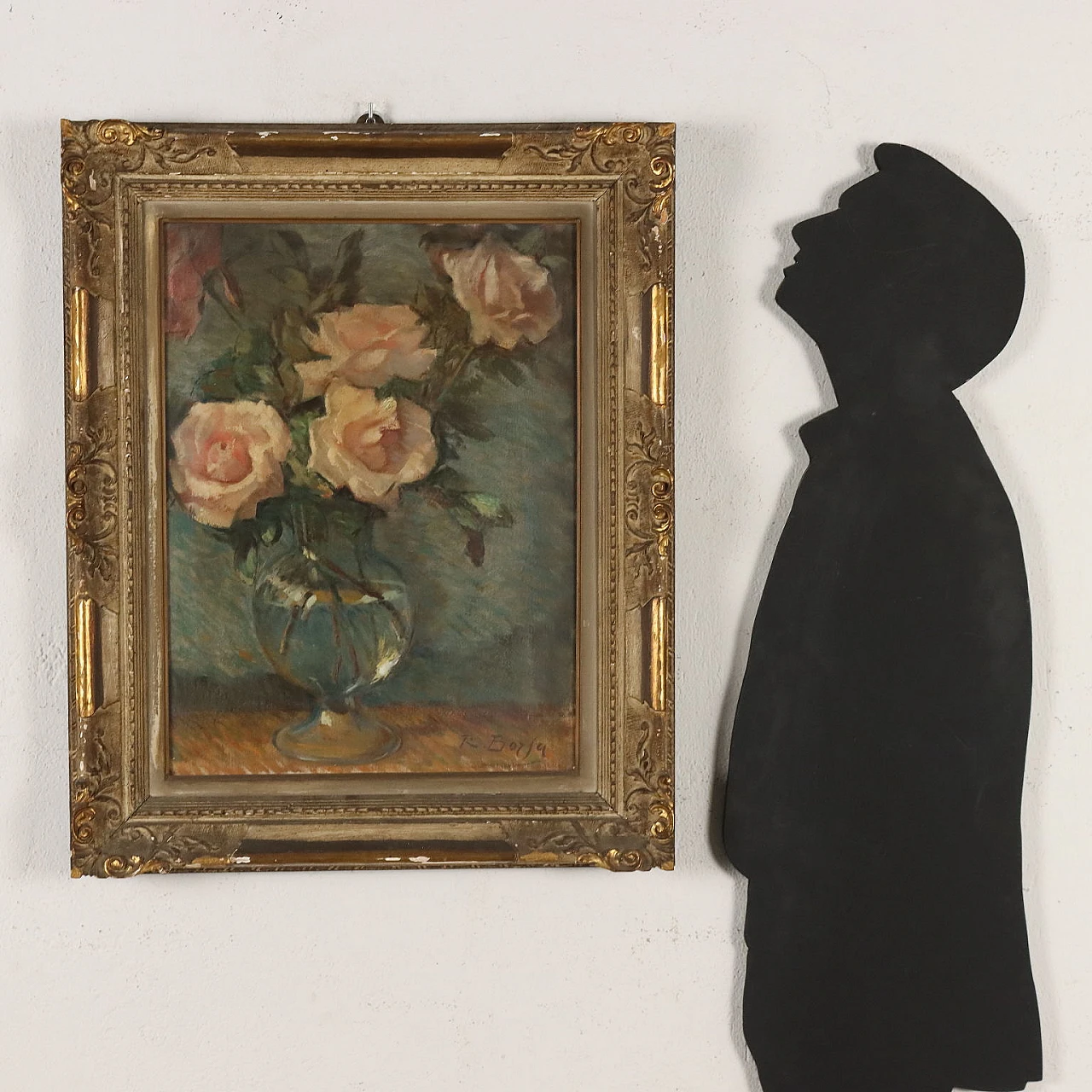 Roberto Borsa, Fiori in vaso, olio su tela 2