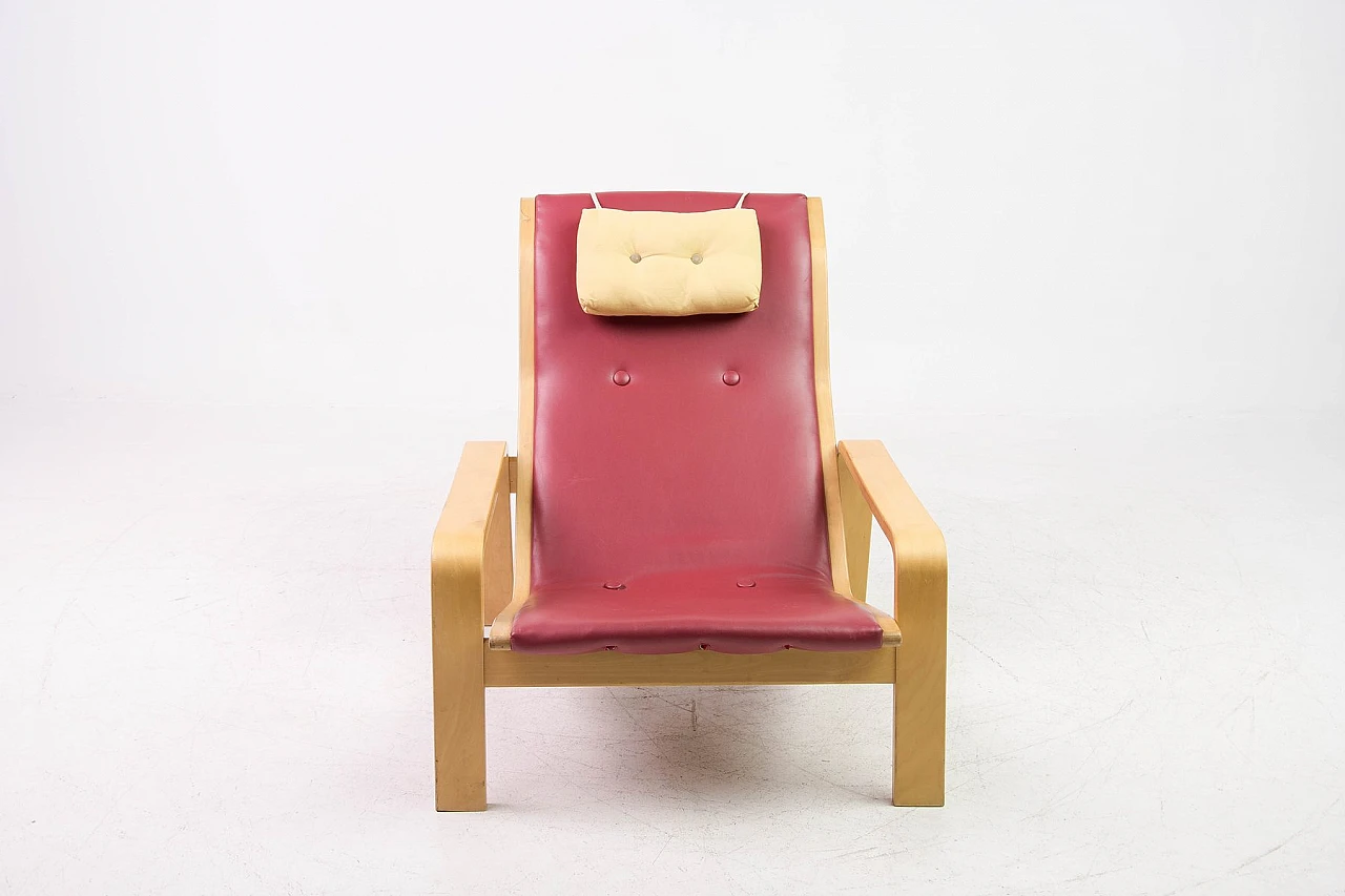 Mid-Century Model Pulkka Lounge Chair by Ilmari Lappalainen for Asko 4