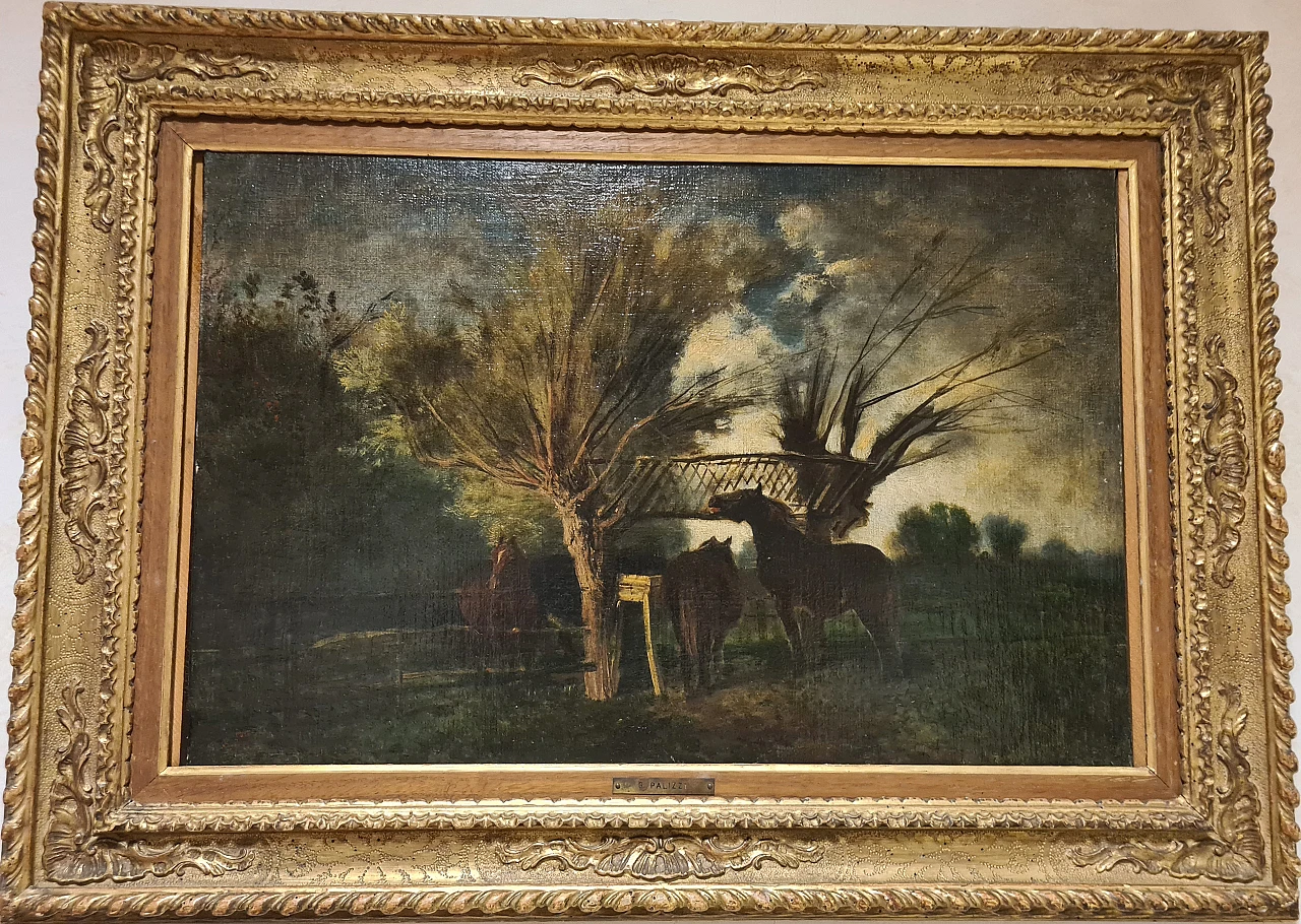 Oil painting on canvas by master Giuseppe Palizzi 16