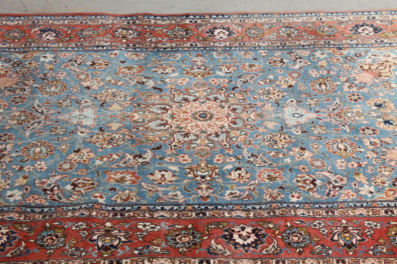 Grande tappeto Persiano Isfahan in lana extra fine,  metà '900 3