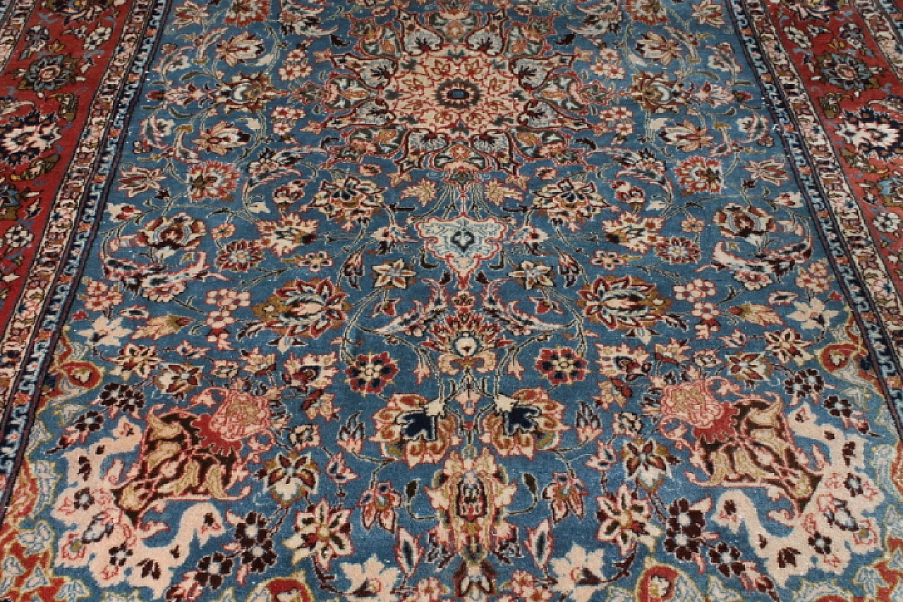 Grande tappeto Persiano Isfahan in lana extra fine,  metà '900 9