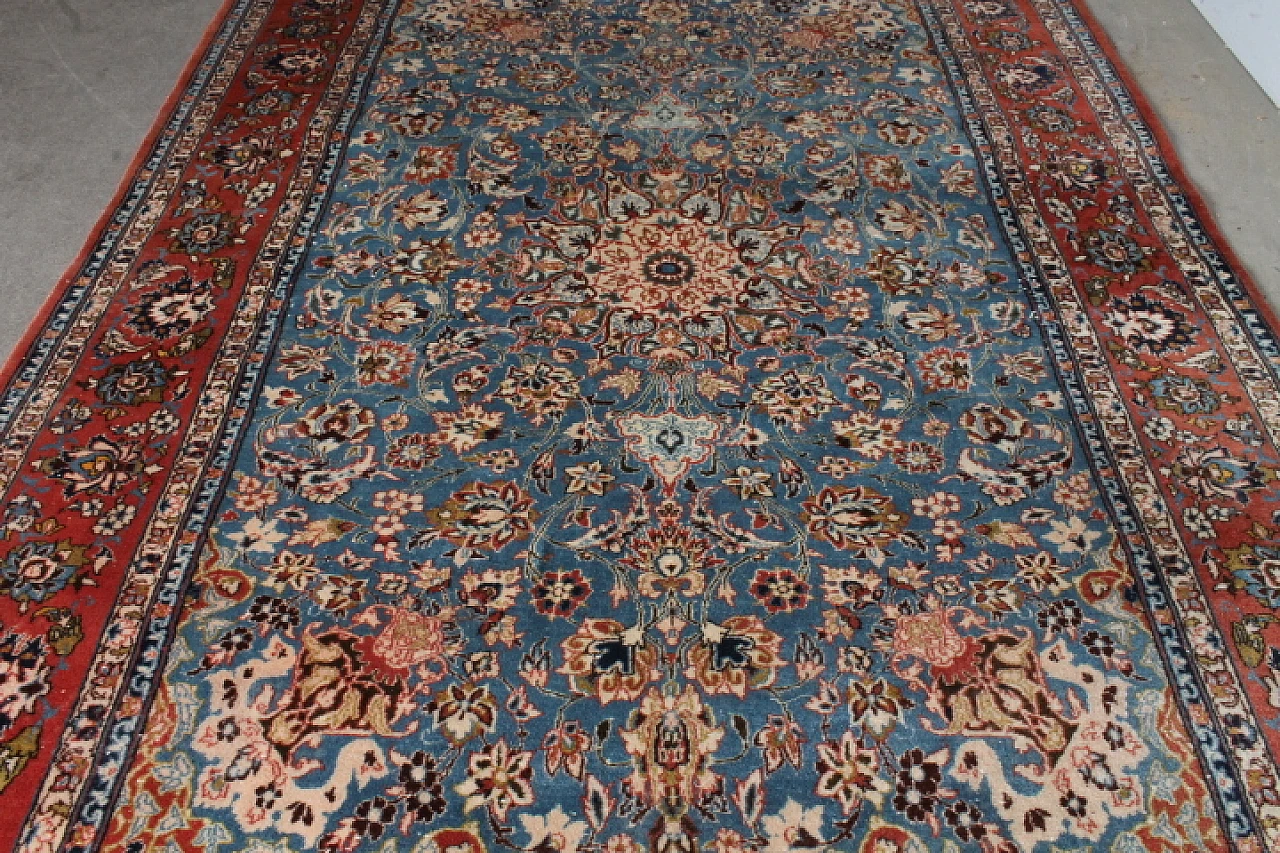 Grande tappeto Persiano Isfahan in lana extra fine,  metà '900 10