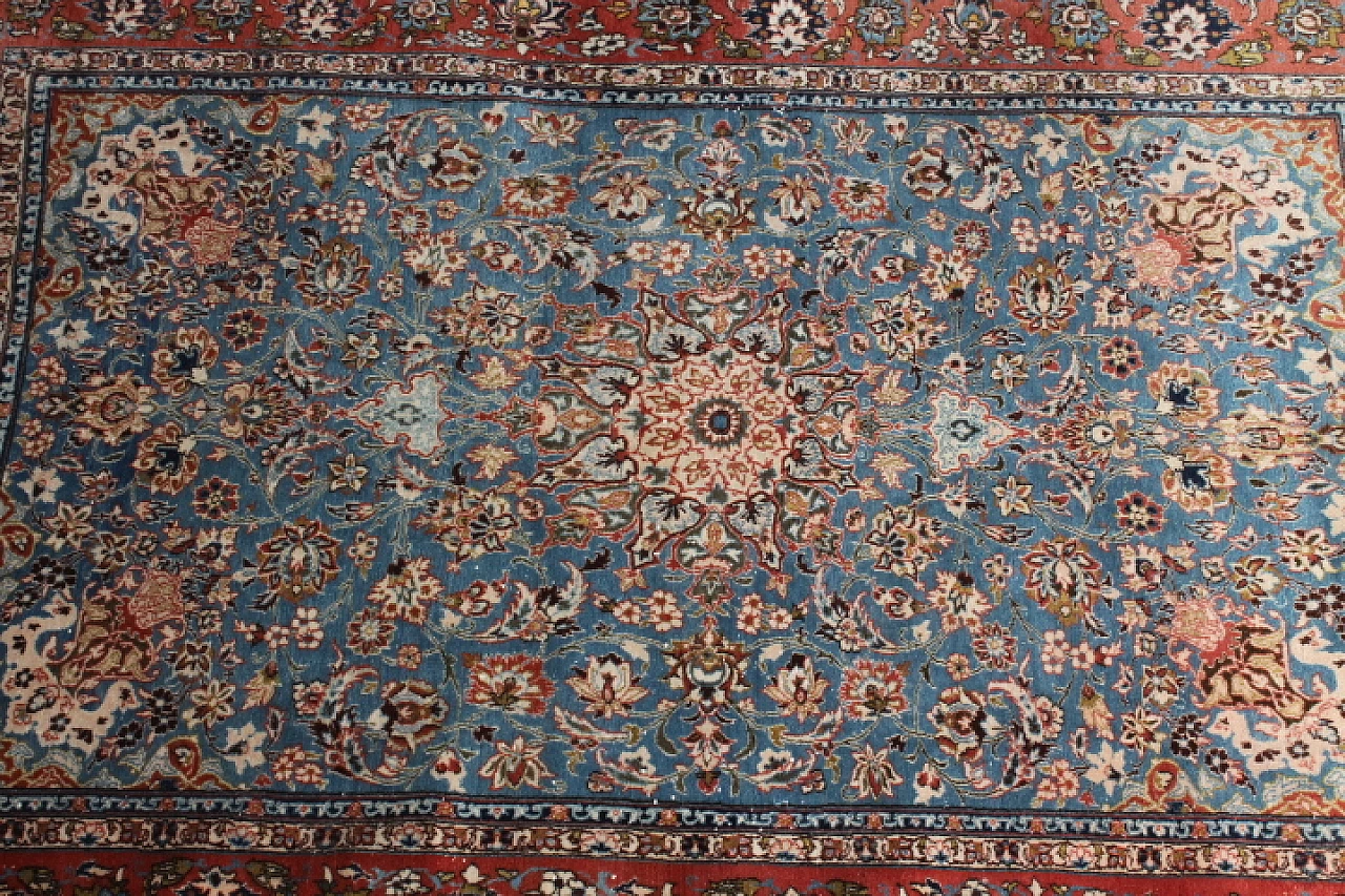 Grande tappeto Persiano Isfahan in lana extra fine,  metà '900 13