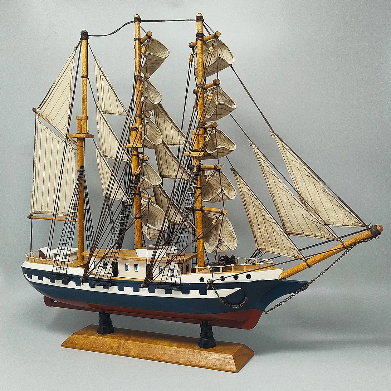 Model of the English ship Belem, handmade, 1970s 3