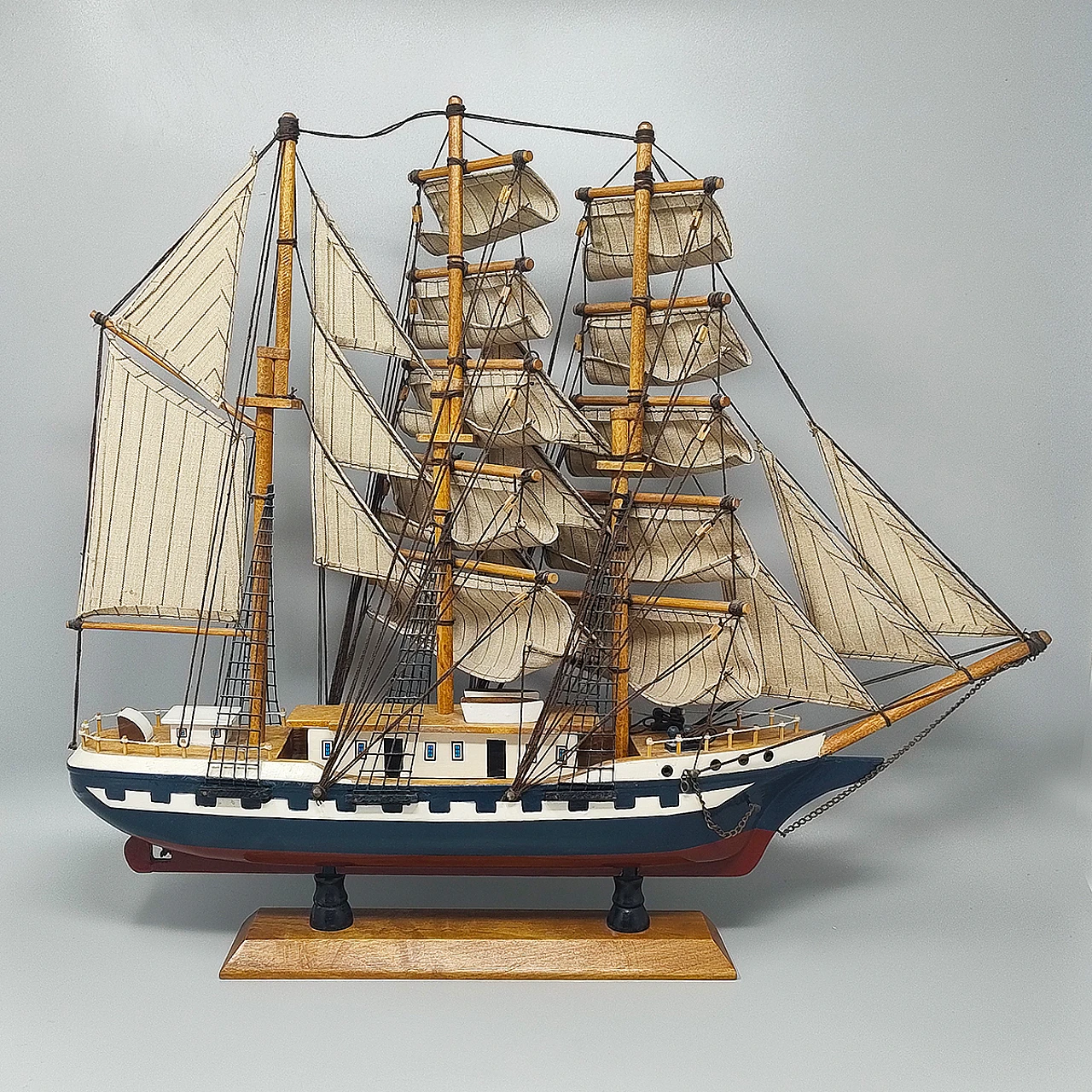 Model of the English ship Belem, handmade, 1970s 4