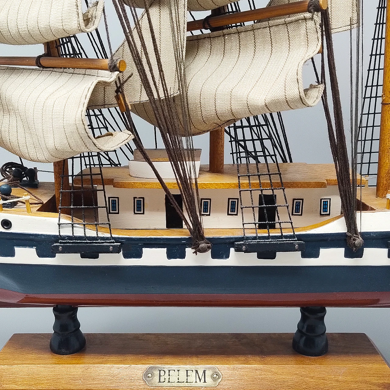 Model of the English ship Belem, handmade, 1970s 6