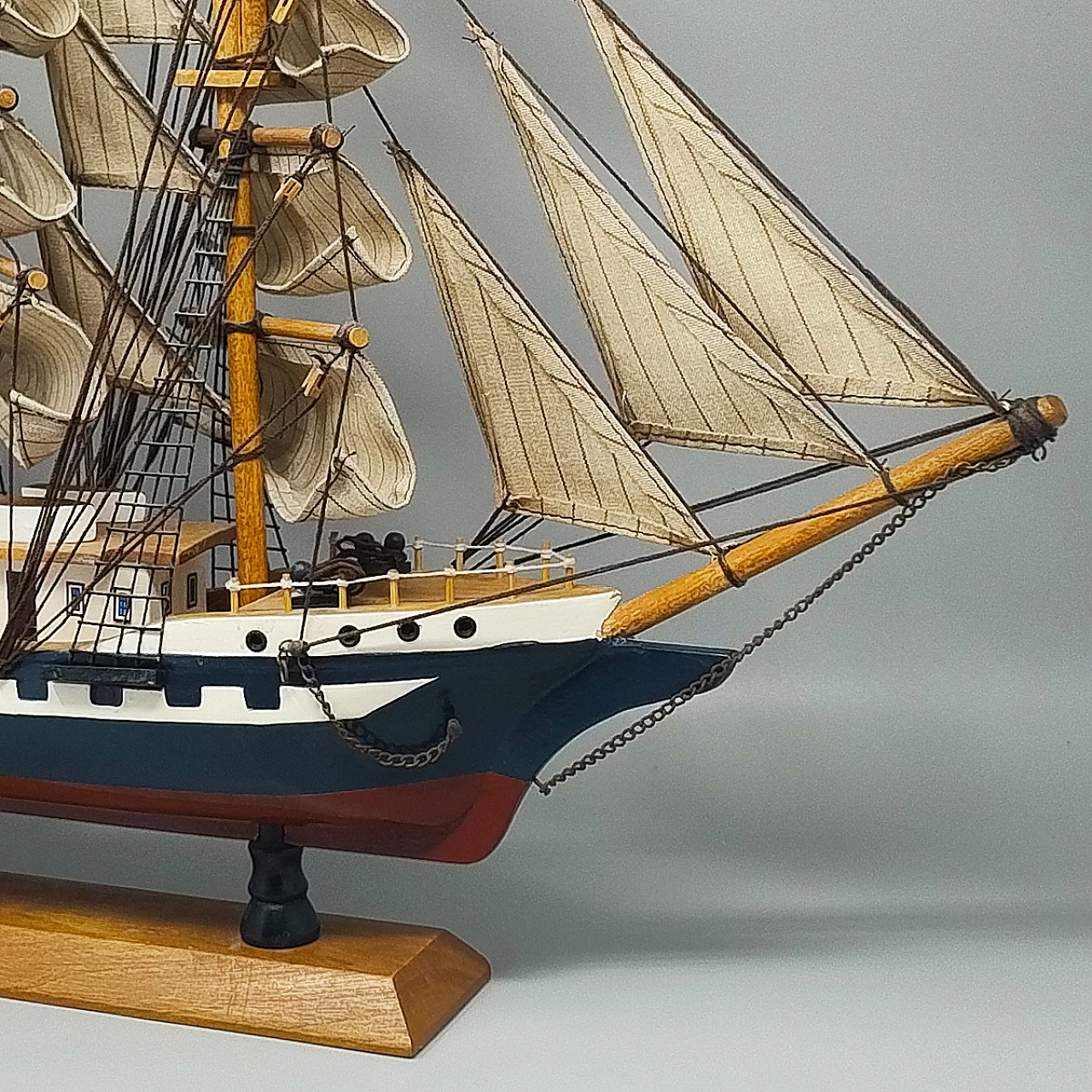Model of the English ship Belem, handmade, 1970s 7