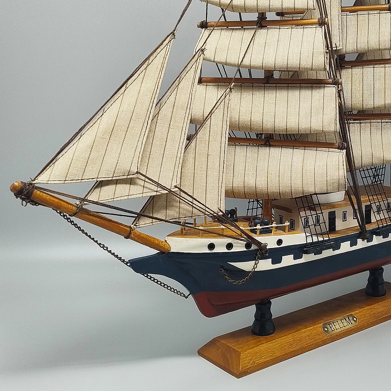 Model of the English ship Belem, handmade, 1970s 8