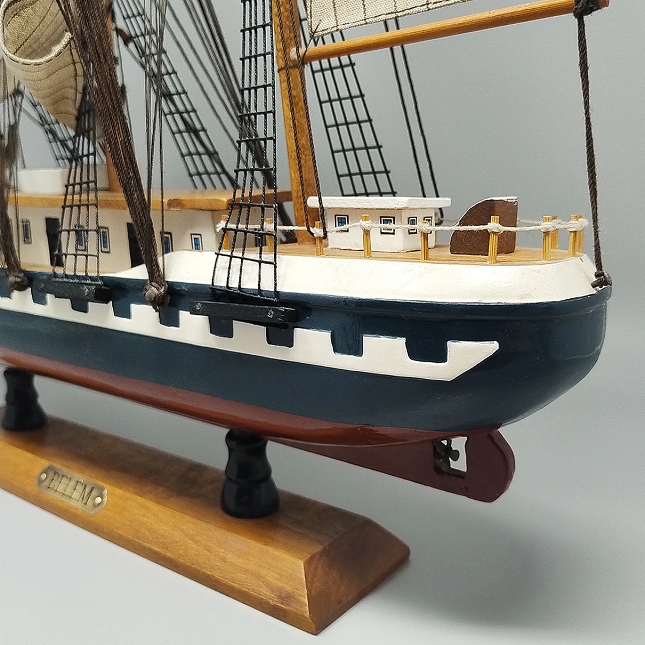 Model of the English ship Belem, handmade, 1970s 10