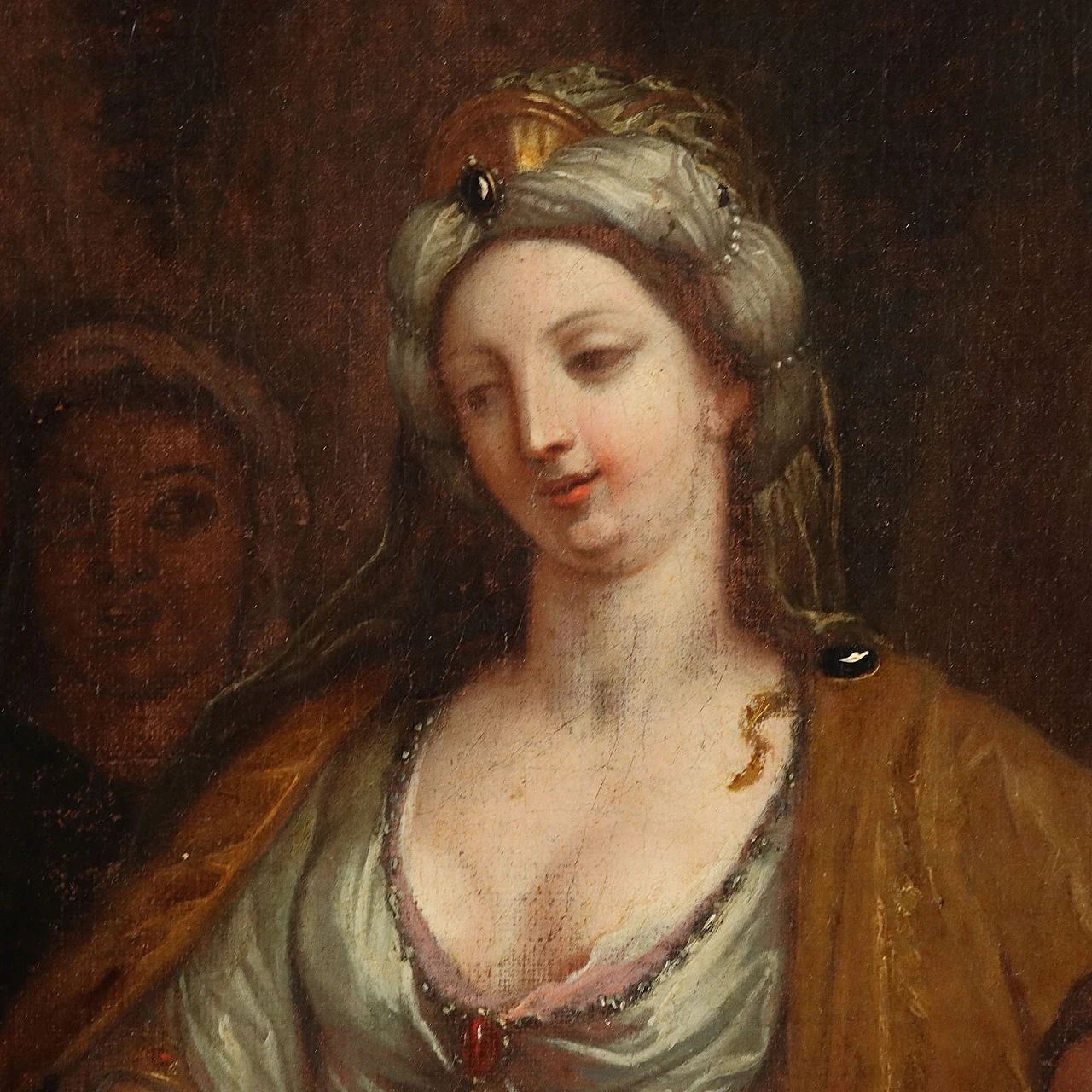 Il ritrovamento di Mosè, olio su tela, fine '700 5