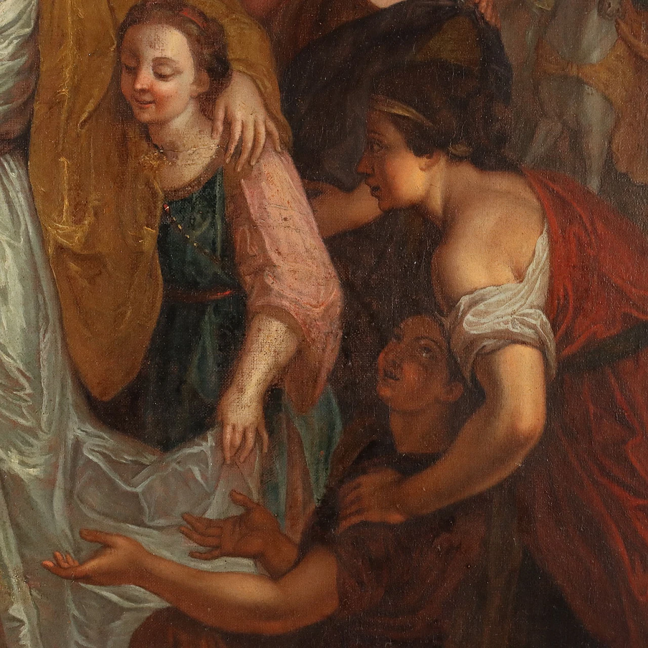 Il ritrovamento di Mosè, olio su tela, fine '700 6