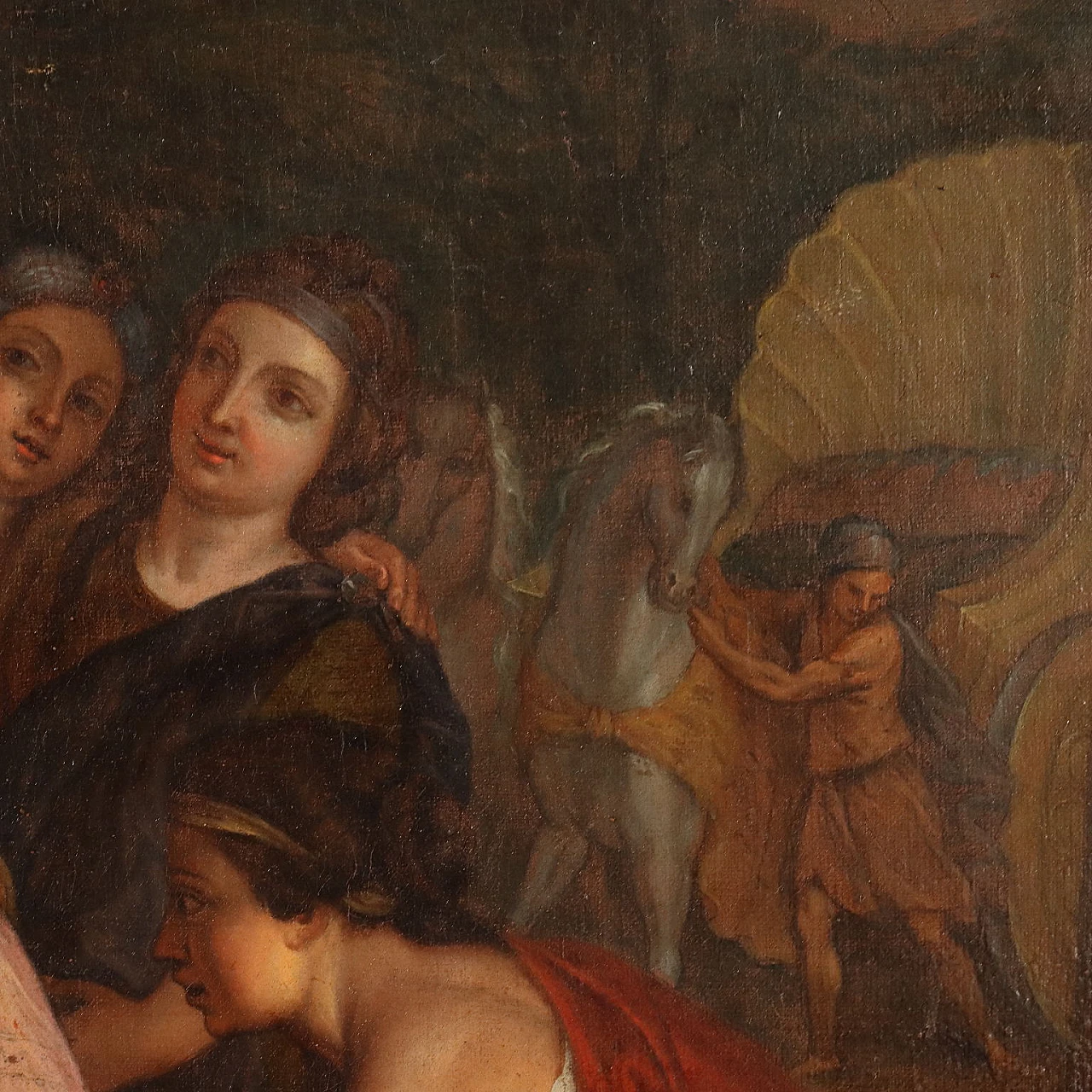 Il ritrovamento di Mosè, olio su tela, fine '700 7