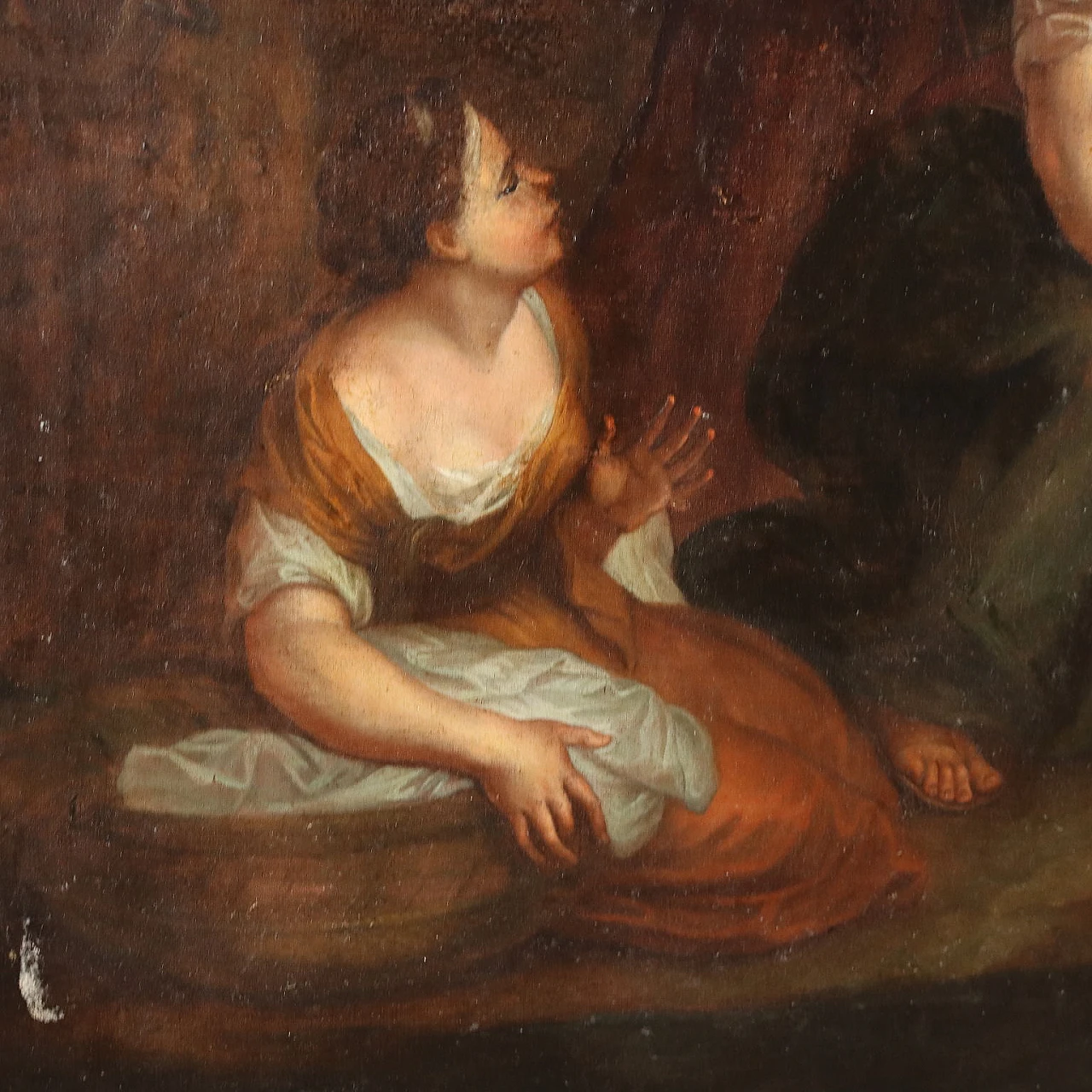 Il ritrovamento di Mosè, olio su tela, fine '700 10