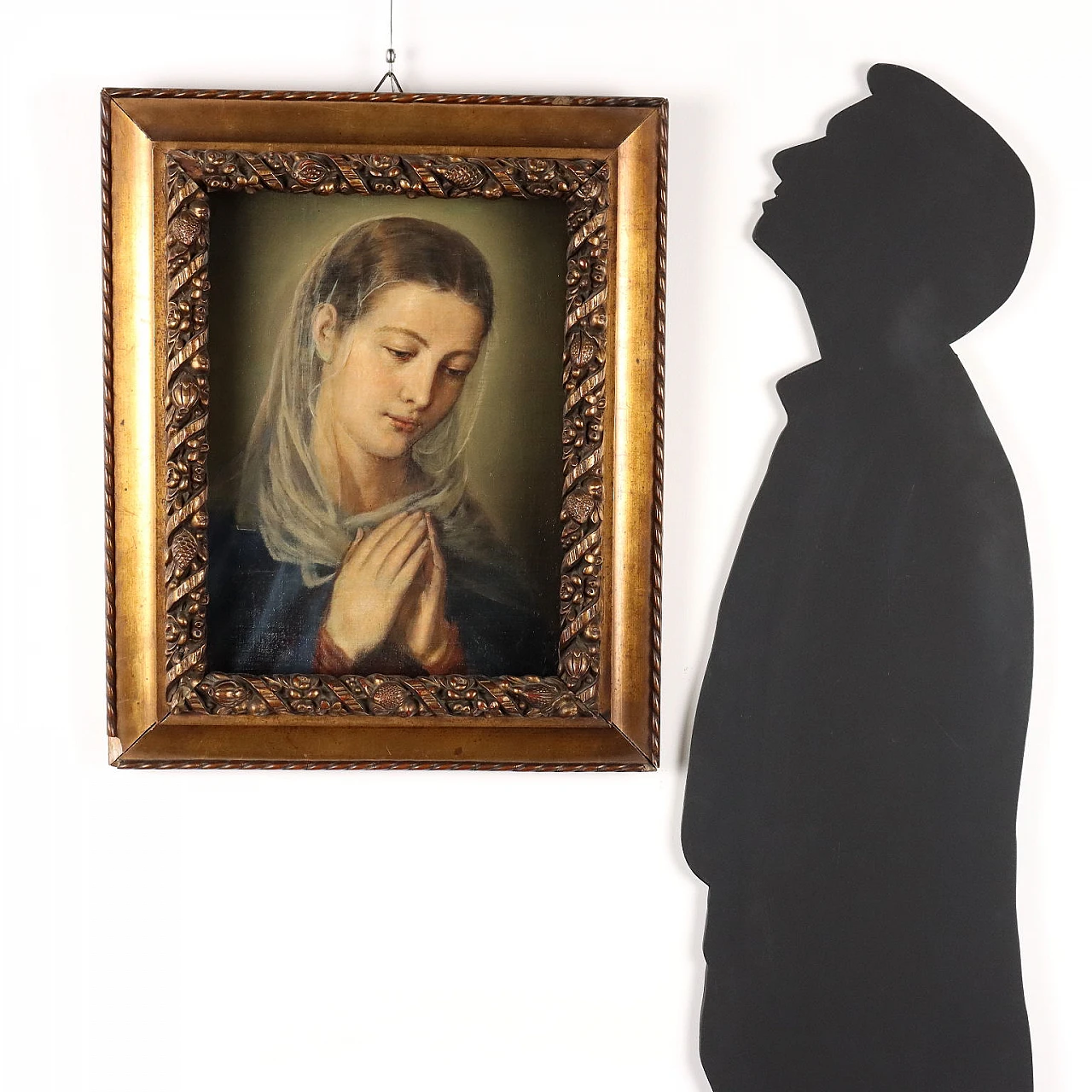 Girl praying, oil on canvas, 19th century 2