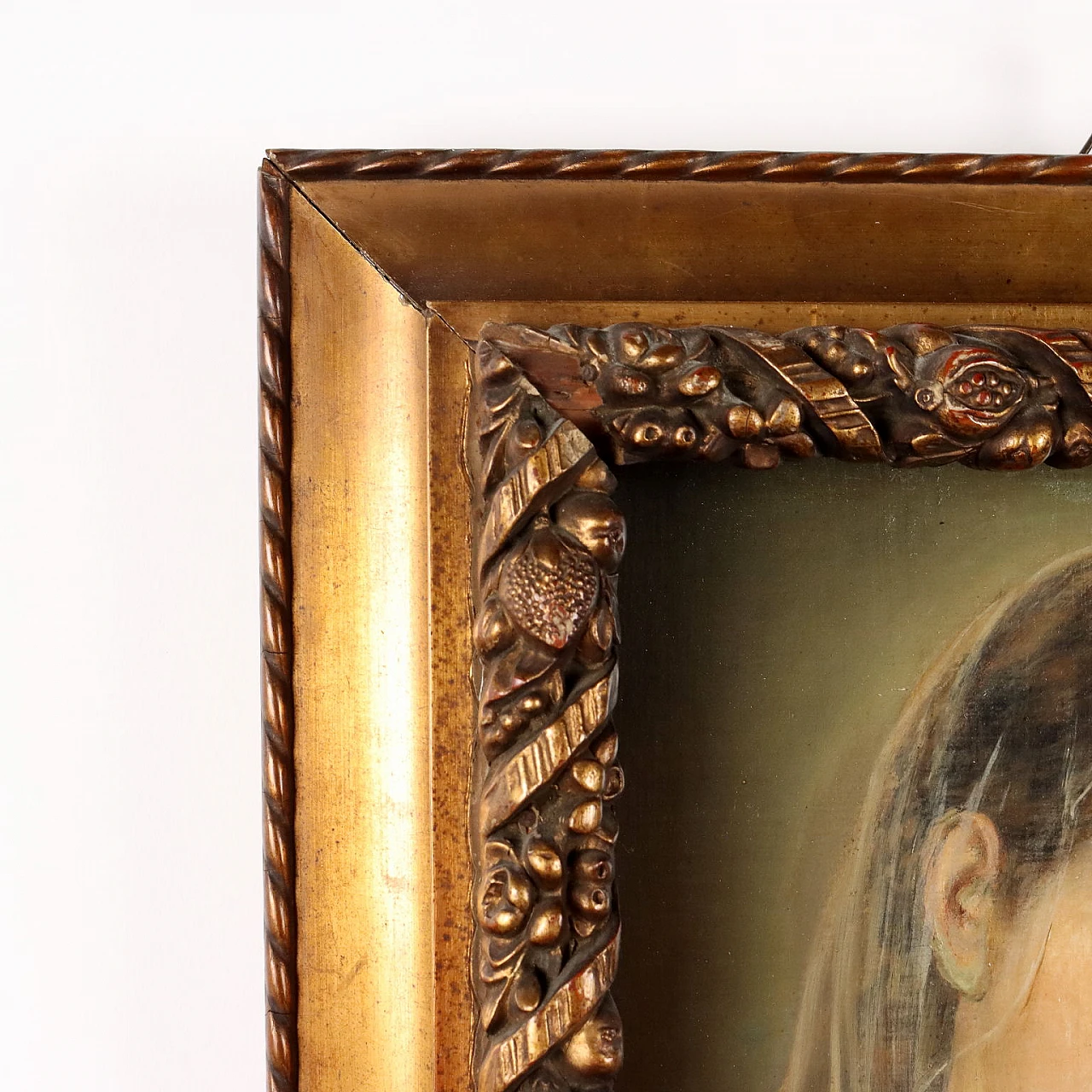 Girl praying, oil on canvas, 19th century 6