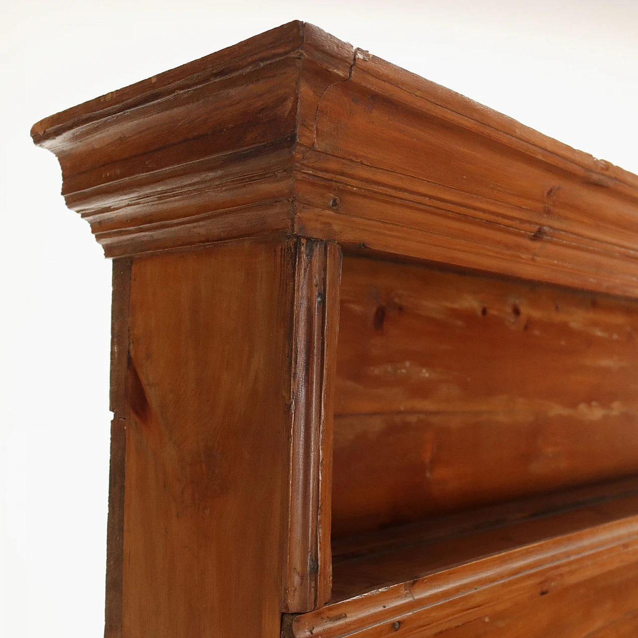 Double-bodied pine sideboard with doors, 5 drawers and risers 10