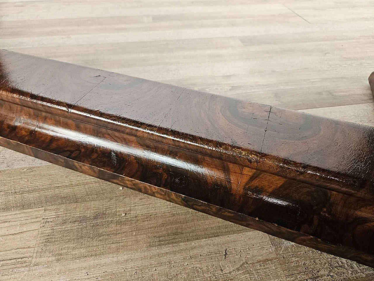 Tavolo da pranzo Art Déco allungabile in noce, anni '30 25