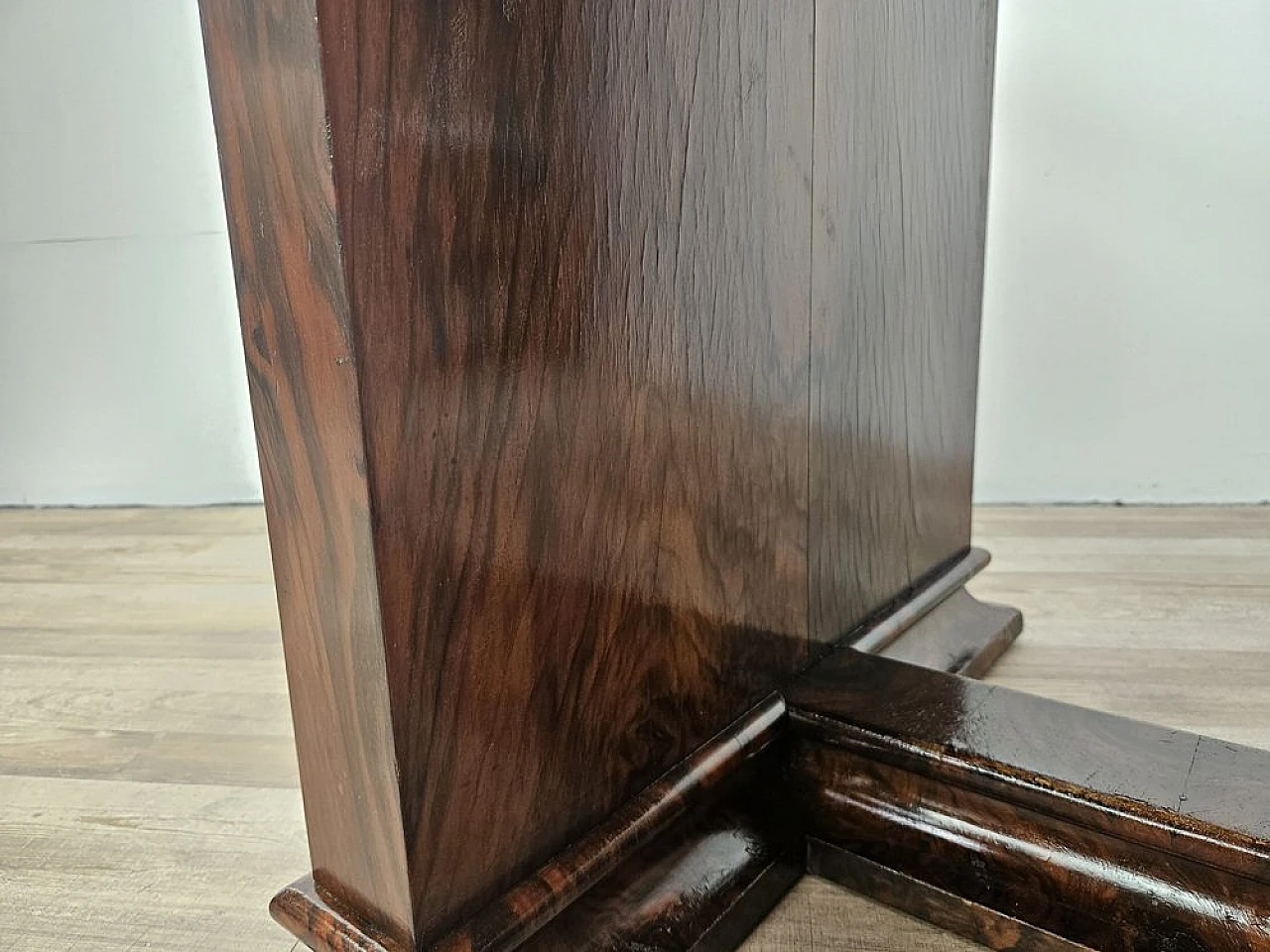 Tavolo da pranzo Art Déco allungabile in noce, anni '30 28