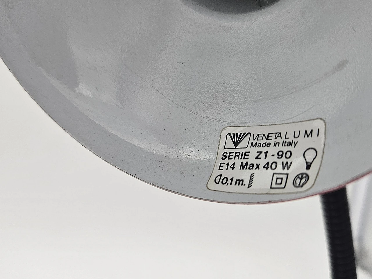 Lampada da tavolo rossa di Veneta Lumi, anni '80 4