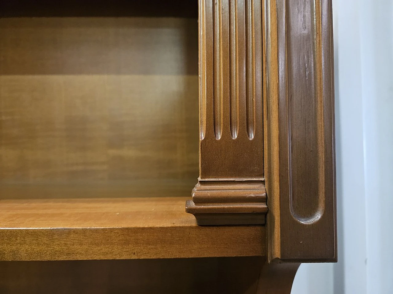 Italian carved wooden sideboard with drawers, 1980 12