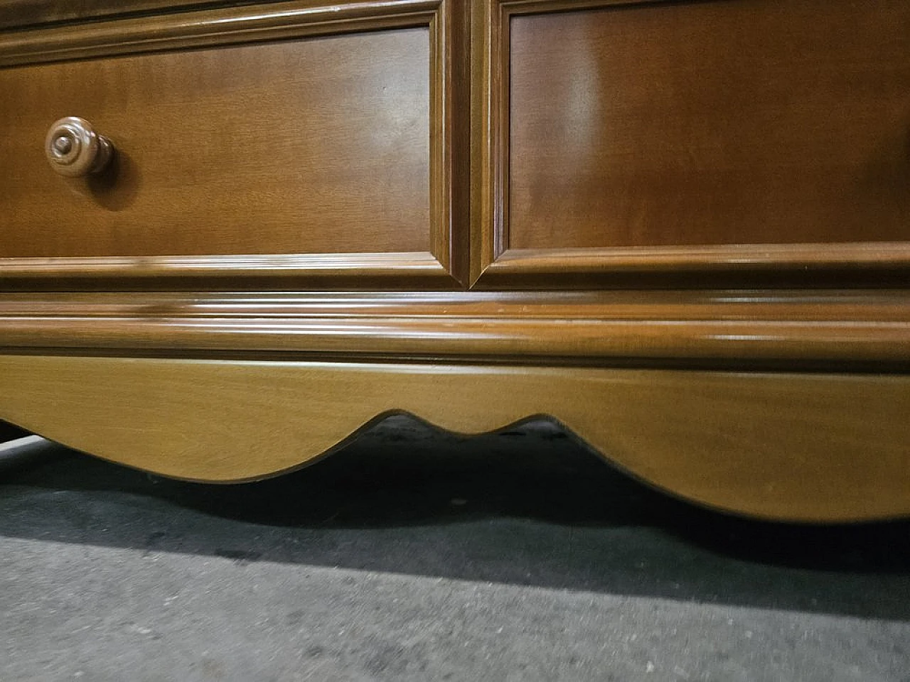 Italian carved wooden sideboard with drawers, 1980 21