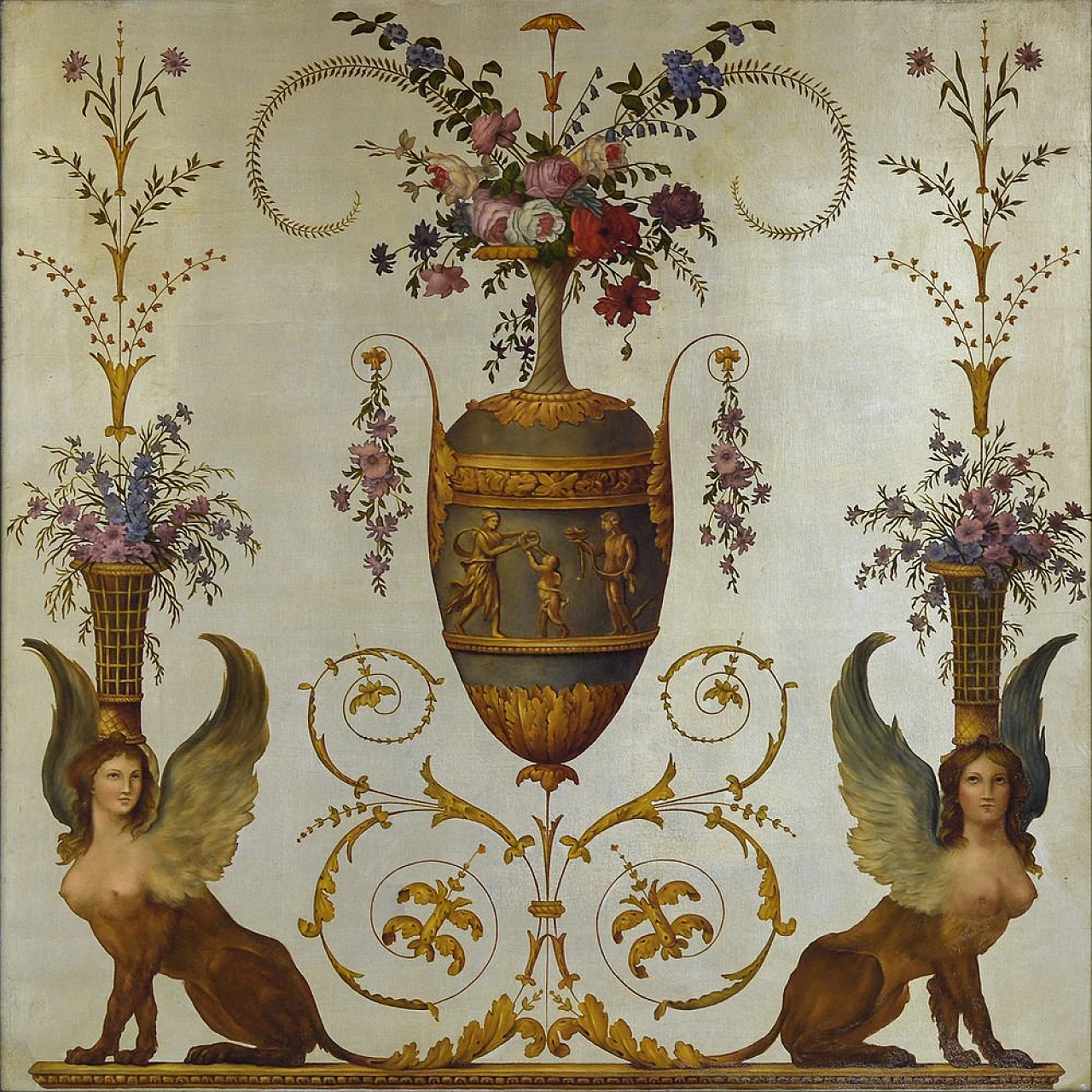 Grotesque, oil on canvas framed, 1990s 2