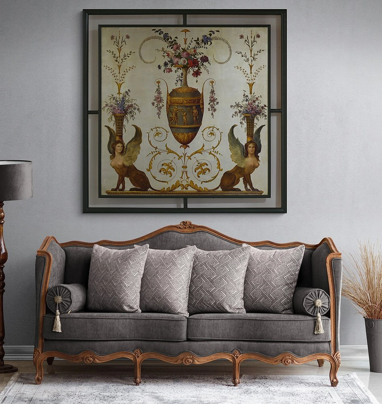 Grotesque, oil on canvas framed, 1990s 3