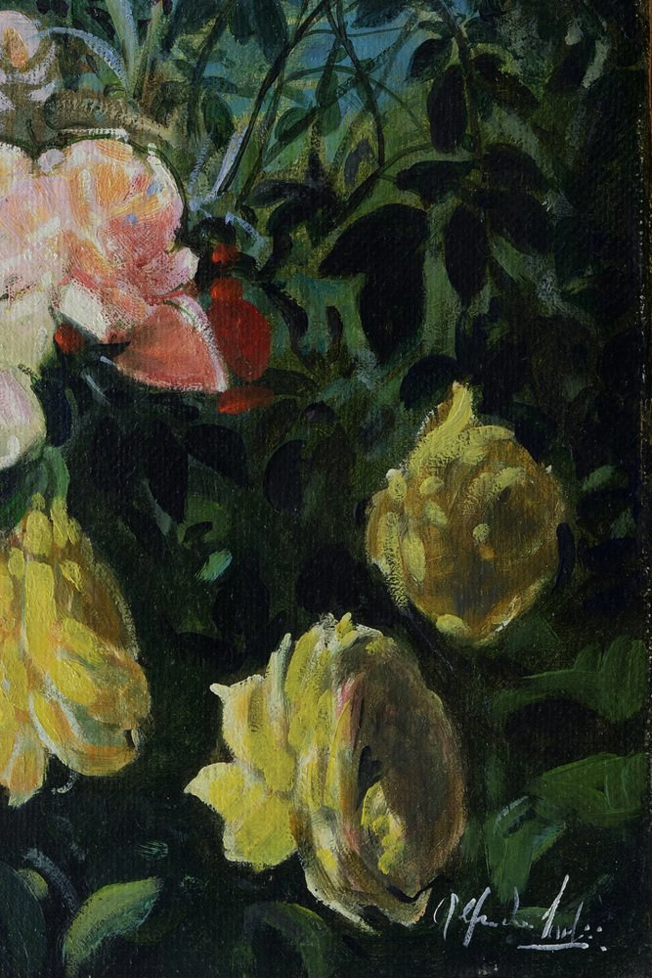 Costiera Amalfitana di Alfredo Santini, olio su tela, anni '90 3