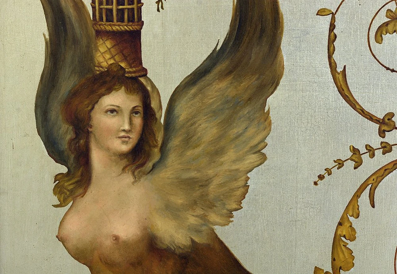 Grotesque, oil on canvas framed, 1990s 7