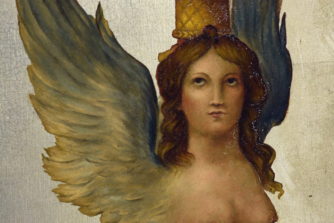 Grotesque, oil on canvas framed, 1990s 8