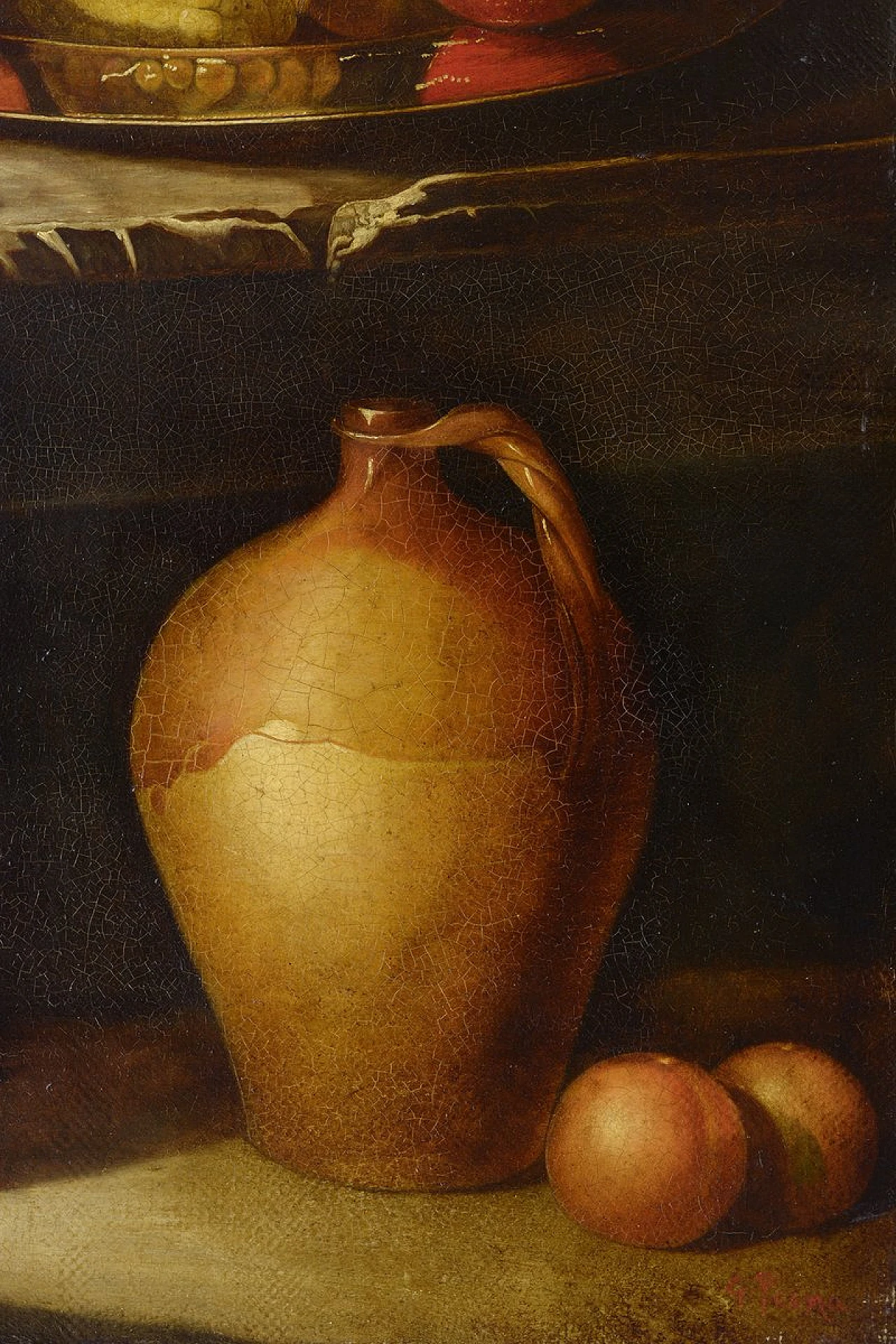 Natura morta di Giovanni Perna, olio su tela in cornice, fine '900 4