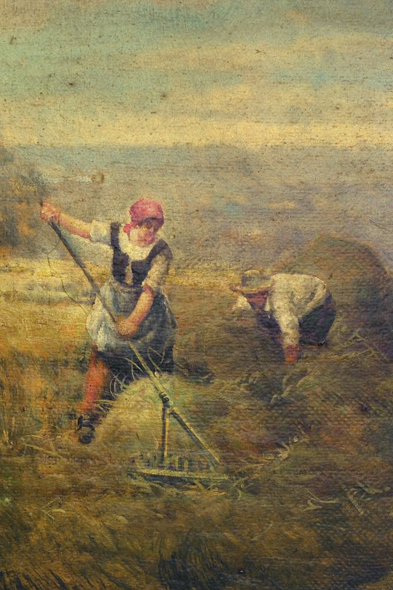 Dipinto di Emilio Pergola, olio su tela con cornice, anni '90 6