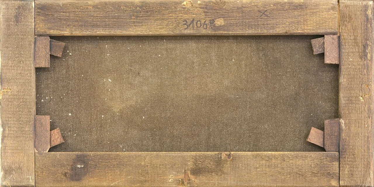 Dipinto di Emilio Pergola, olio su tela con cornice, anni '90 7