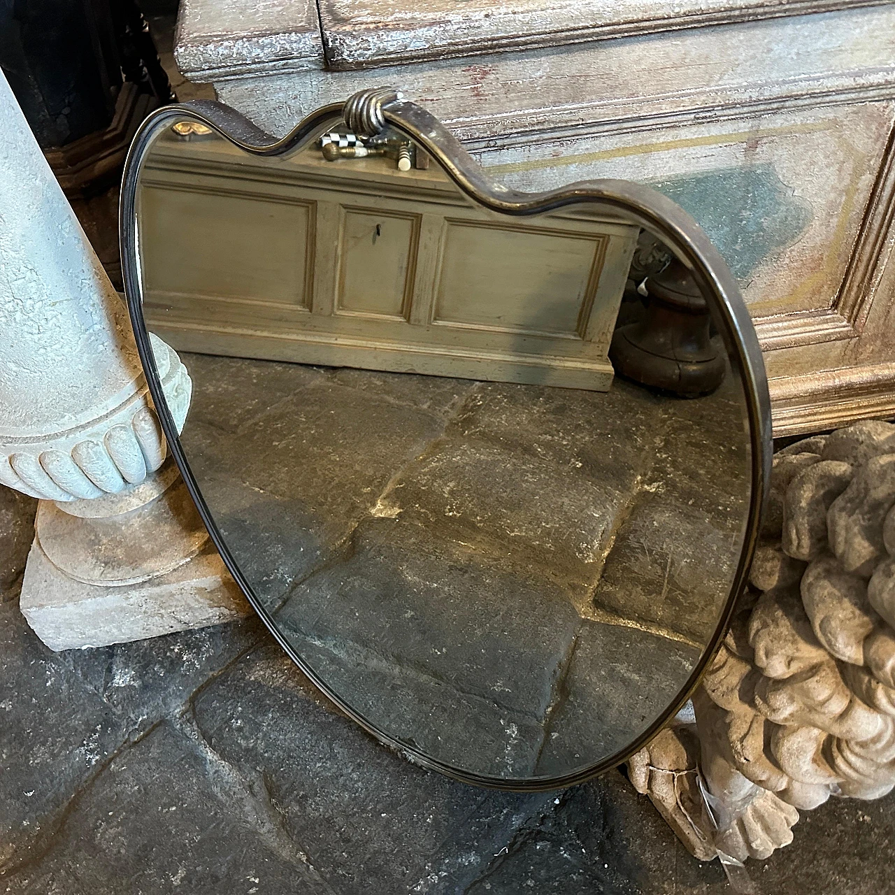 Heart-shaped wall mirror by Gio Ponti, 1950s 4