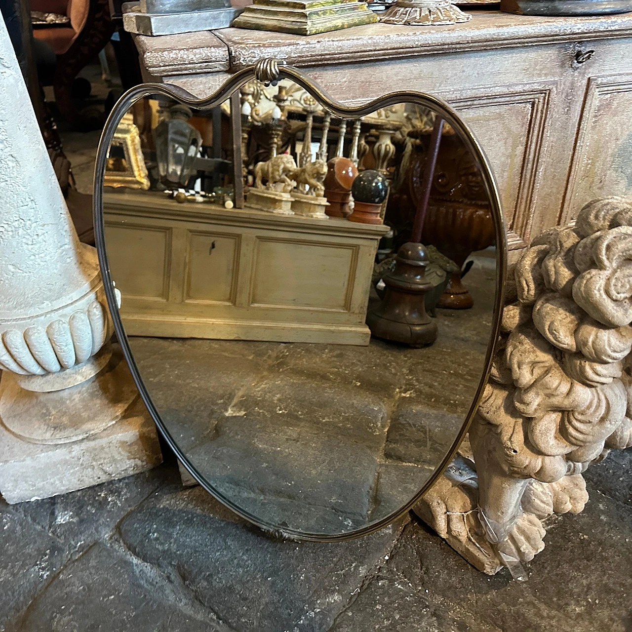 Heart-shaped wall mirror by Gio Ponti, 1950s 5