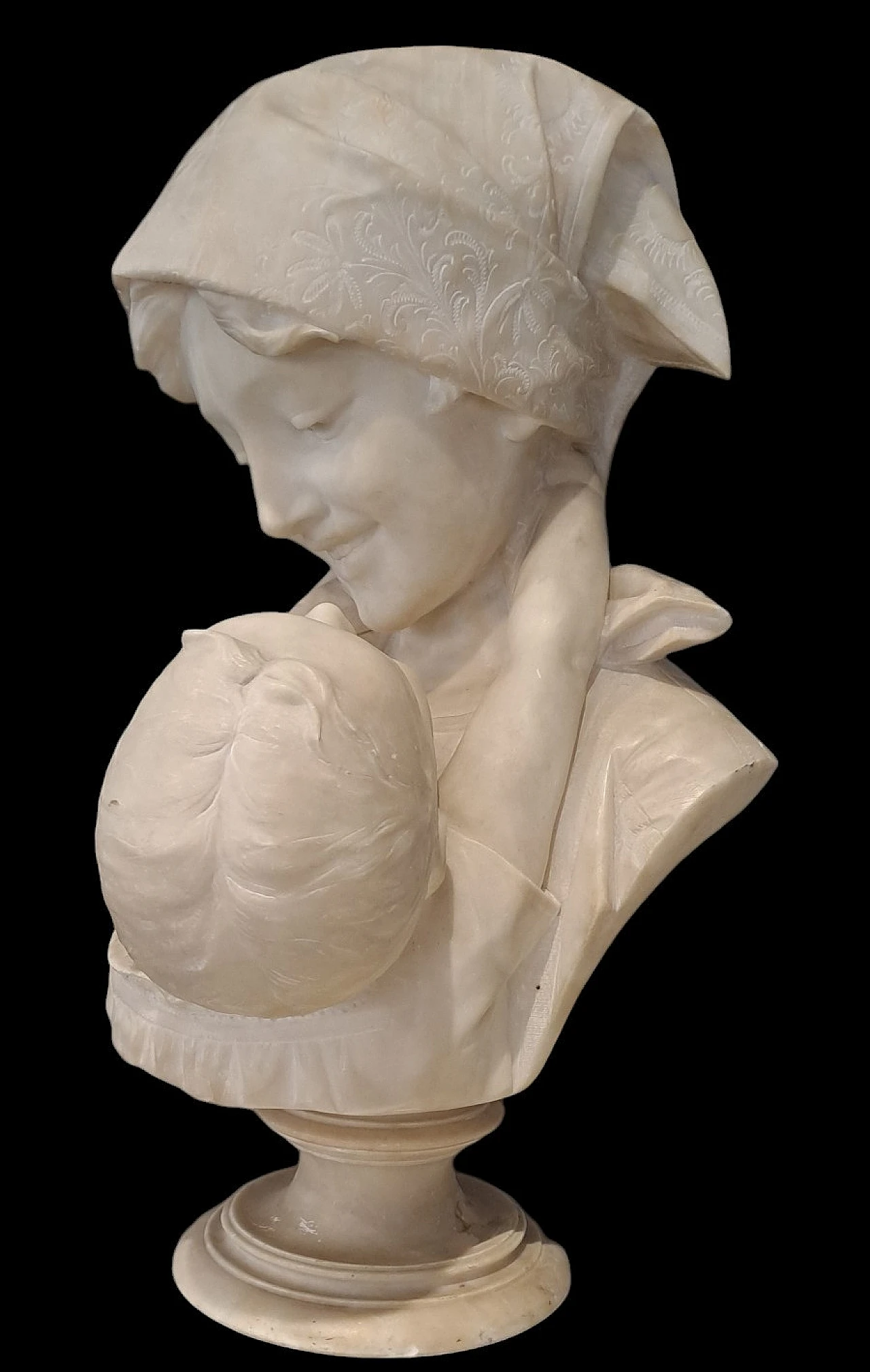 Antonio Frilli, Amore Materno, scultura in alabastro, primi '900 2