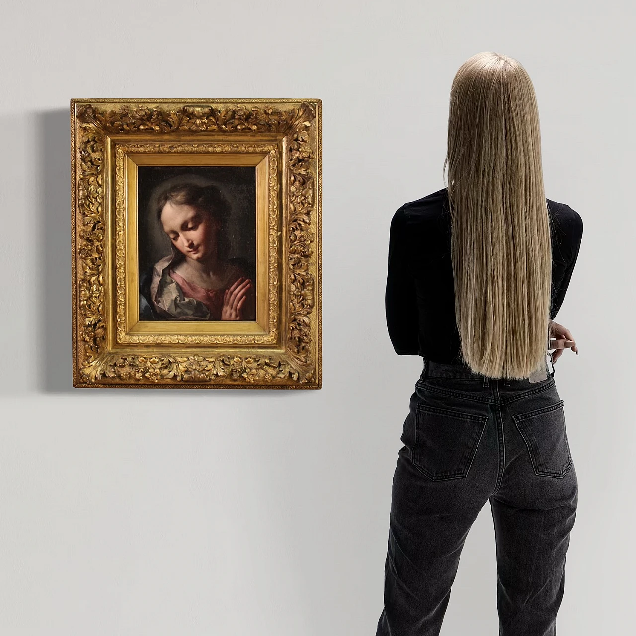 Splendida Madonna del XVIII secolo, dipinto di scuola veneziana 3