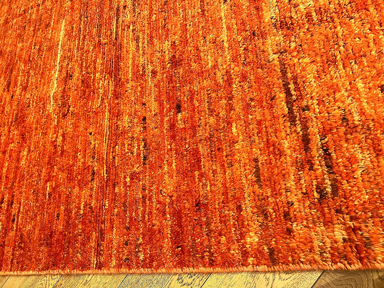 Berber ozbek rug total orange 21st century 4