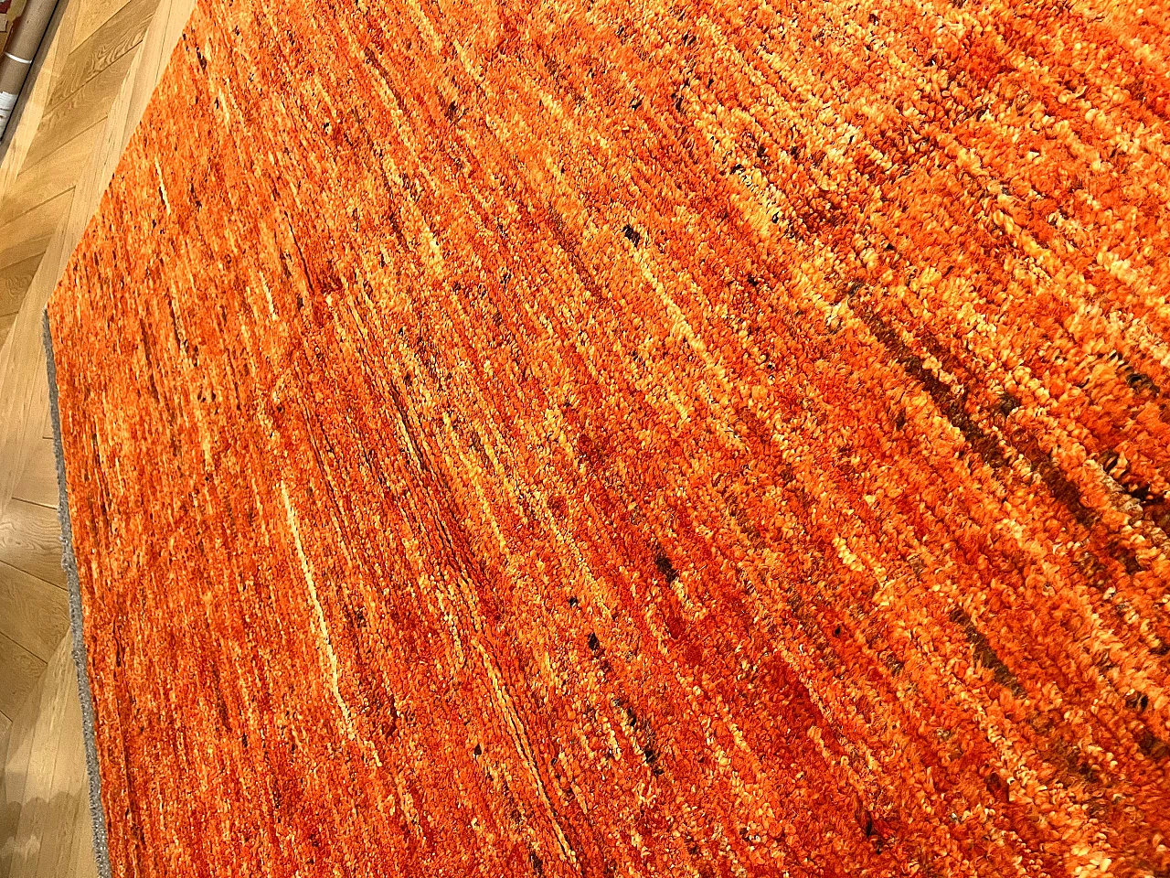 Berber ozbek rug total orange 21st century 5