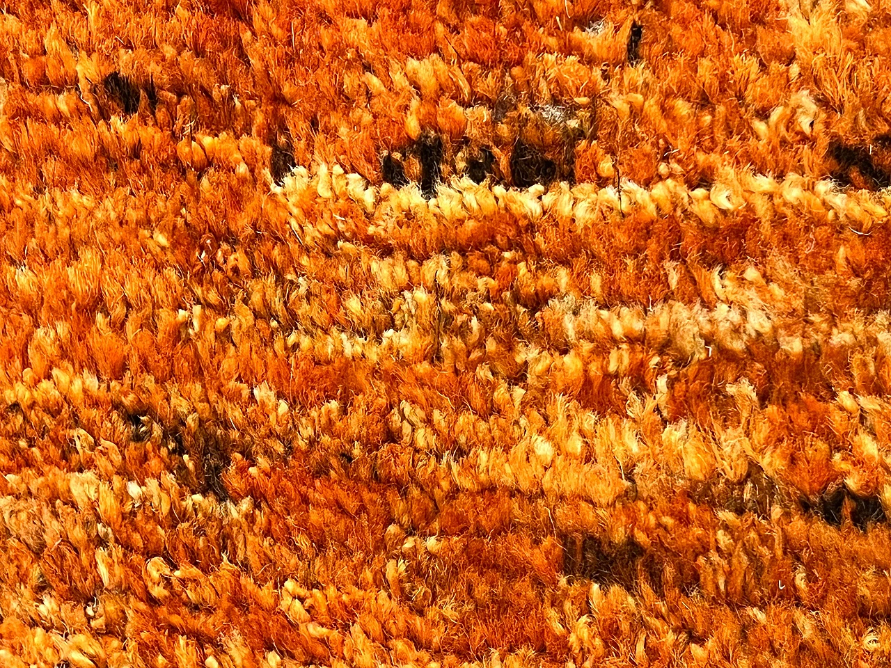 Berber ozbek rug total orange 21st century 7