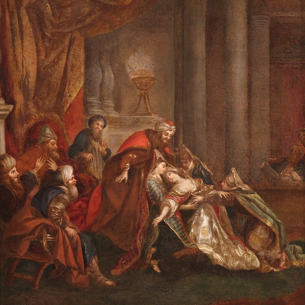 Esther fainting before Ahasuerus painting, 18th century 2