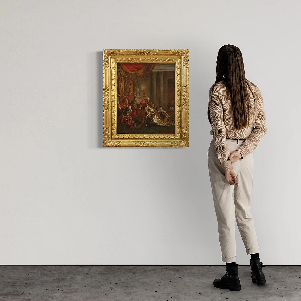 Esther fainting before Ahasuerus painting, 18th century 4