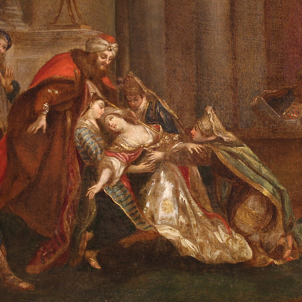 Esther fainting before Ahasuerus painting, 18th century 5