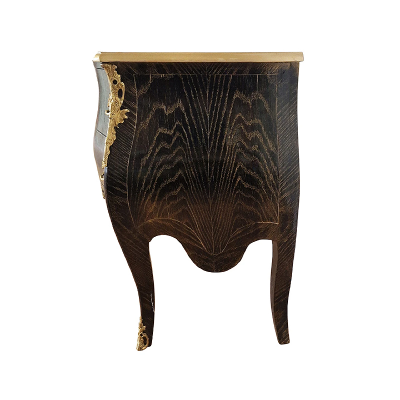 Comò in legno laccato in stile Barocco con decorazioni, anni '80 5