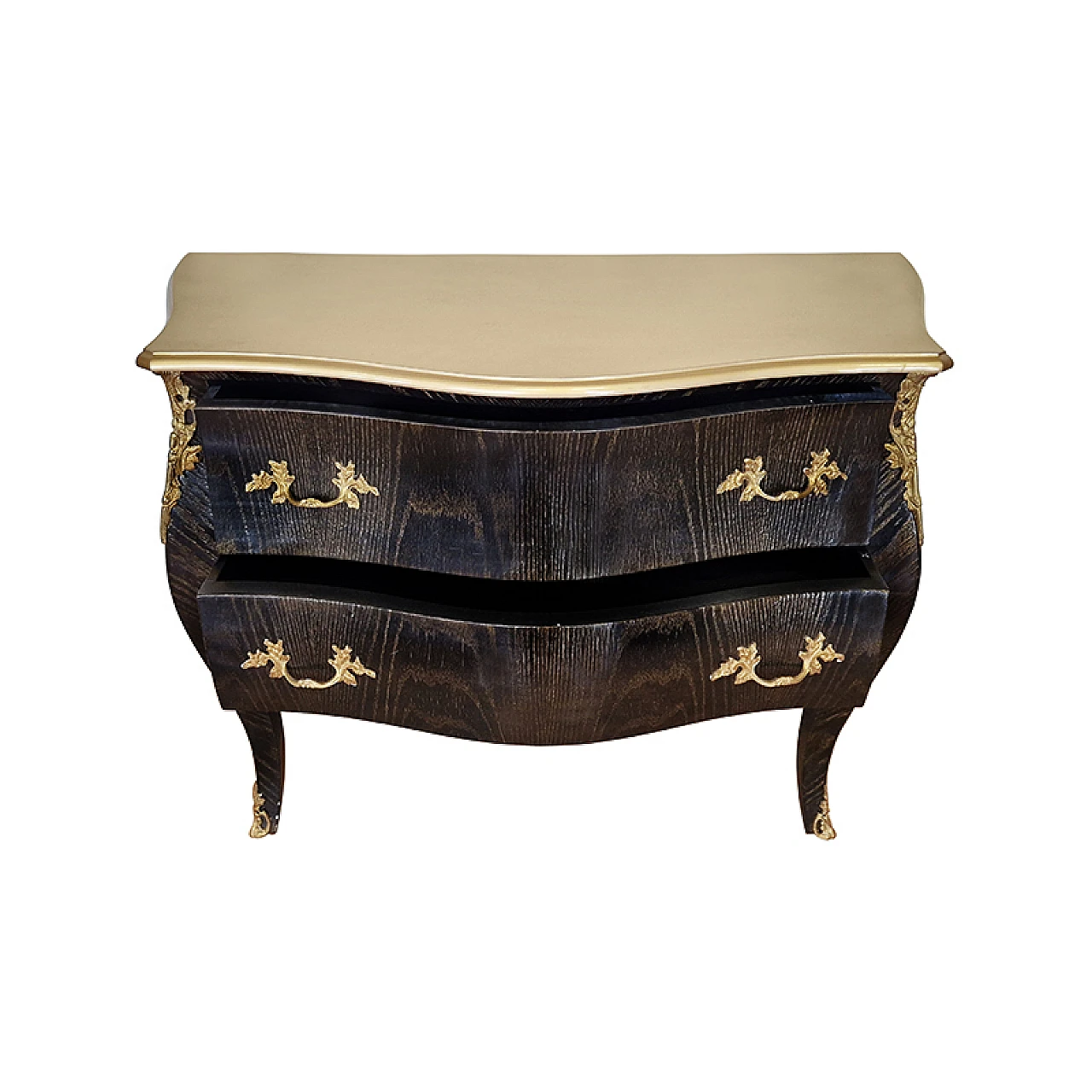 Comò in legno laccato in stile Barocco con decorazioni, anni '80 6