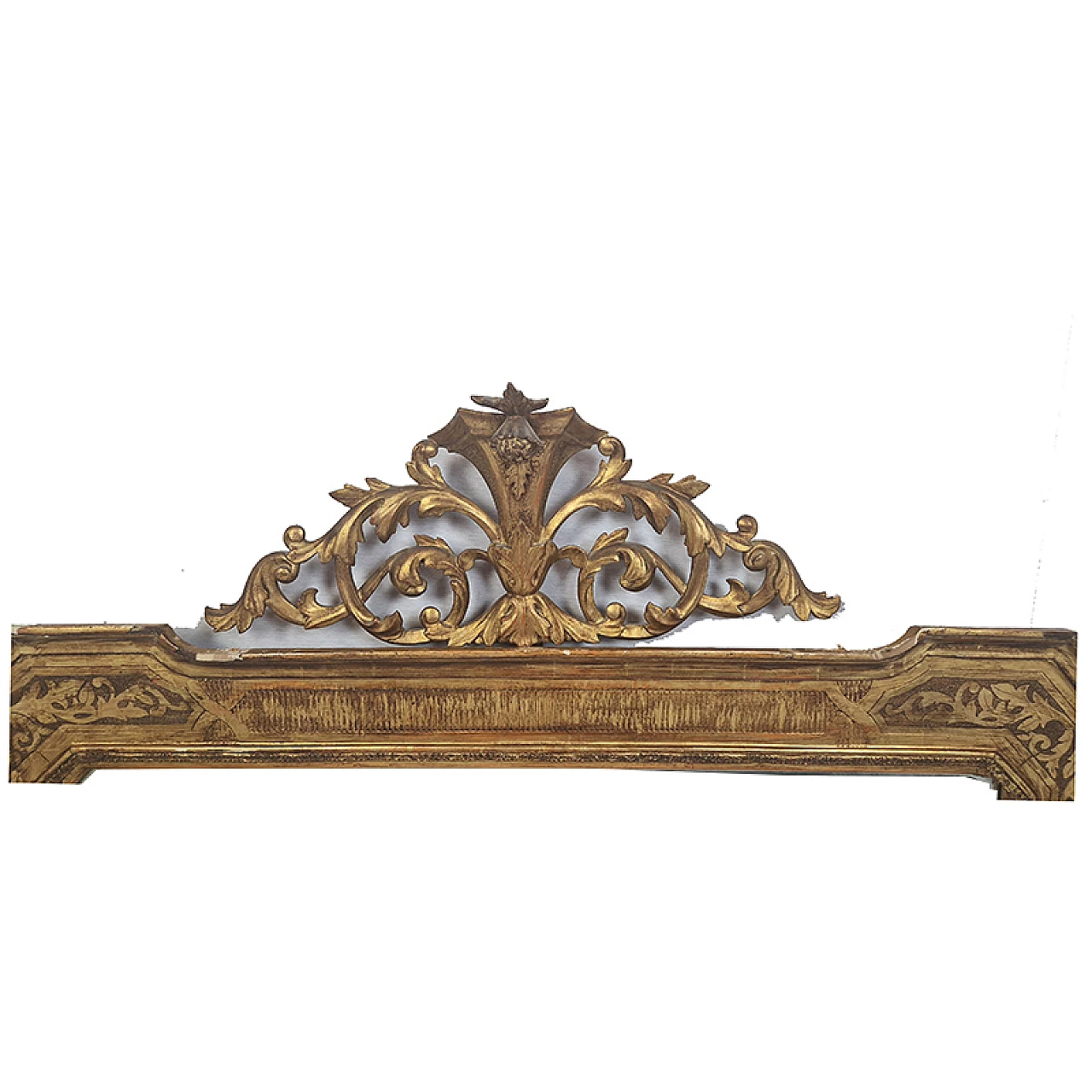 Specchiera dorata con cimasa, '800 2